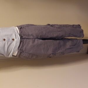 LOFT Khaki Green Cropped Cargo Pants